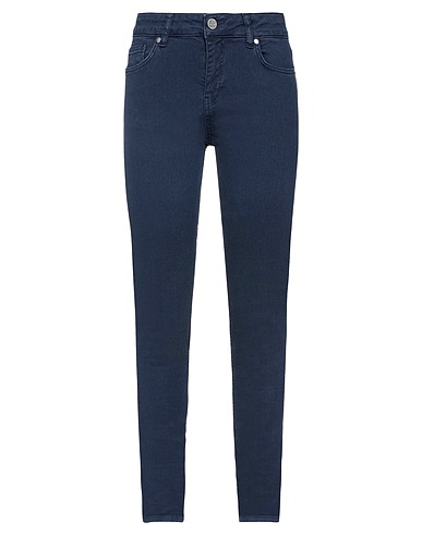 FRANKIE MORELLO Denim trousers Midnight blue 97% Cotton, 3% Elastane