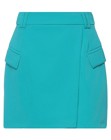 VICOLO Mini skirt Turquoise 88% Polyester, 12% Elastane
