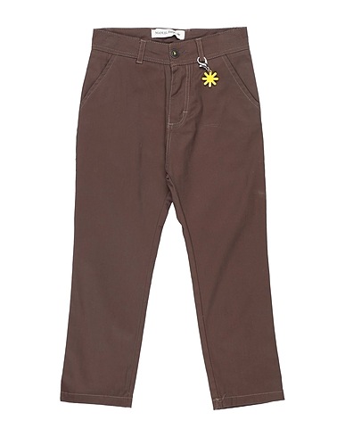 MANUEL RITZ Pantalon Marron 97% Coton, 3% Élasthanne