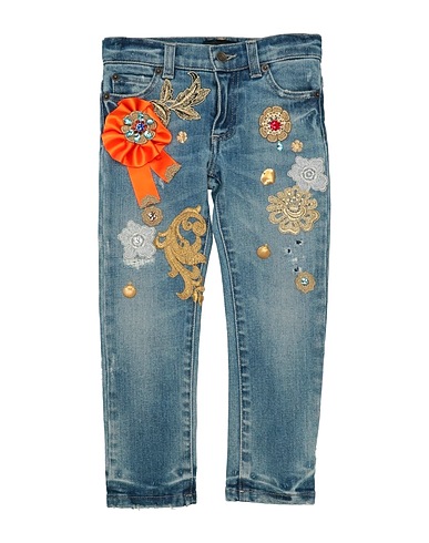 DOLCE&GABBANA Denim trousers Blue 98% Cotton, 2% Elastane