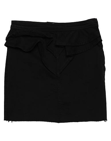 VICOLO Denim skirt Black 92% Cotton, 6% Elastomultiester, 2% Elastane