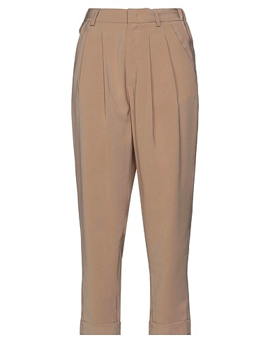 SOPHIE B. Casual trouser Sand 90% Viscose, 10% Polyester