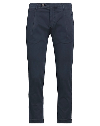 MICHAEL COAL Casual pants Midnight blue 99% Cotton, 1% Elastane