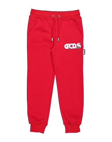 GCDS MINI Casual pants Red 100% Cotton