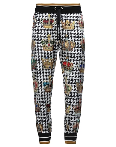 DOLCE&GABBANA Casual trouser Black 100% Polyester, Silk, Cotton, Elastane