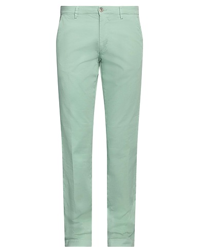 MASON'S Casual trouser Light green 98% Cotton, 2% Elastane