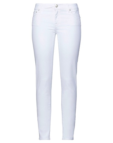 JACOB COHЁN Casual trouser White 98% Cotton, 2% Elastane