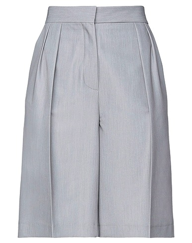 SIMONA CORSELLINI Shorts & Bermuda Grey 72% Polyester, 23% Viscose, 5% Elastane