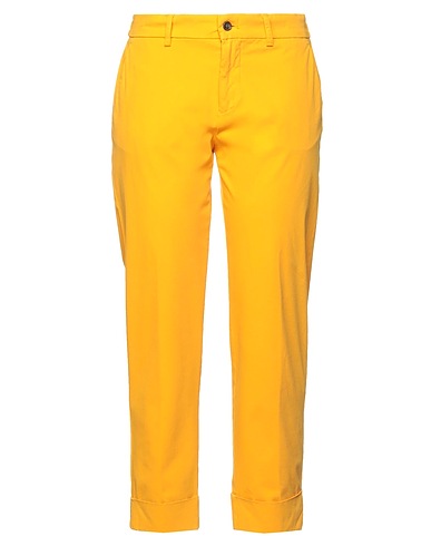BERWICH Casual trouser Yellow 89% Cotton, 11% Elastane