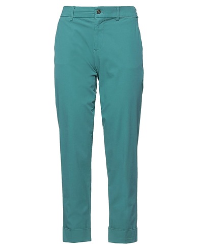 BERWICH Casual trouser Emerald green 89% Cotton, 11% Elastane