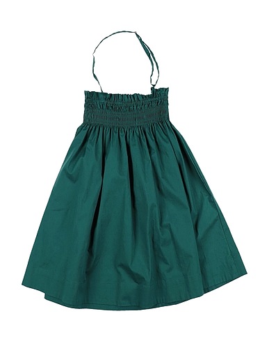 TWINSET Dress Dark green 97% Cotton, 3% Elastane
