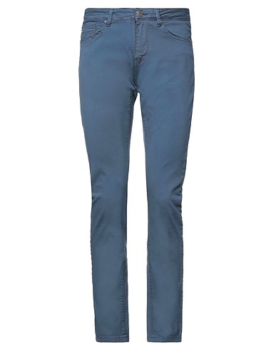 GAUDÌ Casual pants Slate blue 98% Cotton, 2% Elastane