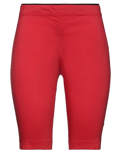 LIVIANA CONTI Shorts & Bermuda Rosso 68% Cotone, 28% Poliammide, 4% Elastan