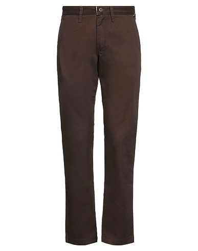 VANS Casual trouser Dark brown 63% Cotton, 34% Polyester, 3% Elastane