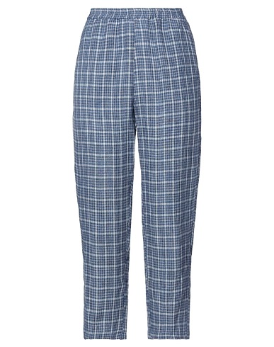 MANILA GRACE Casual pants Blue 100% Linen