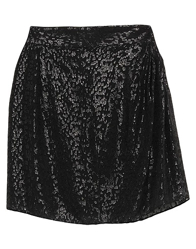 IRO Mini skirt Charcoal 70% Silk, 30% Metallic fiber