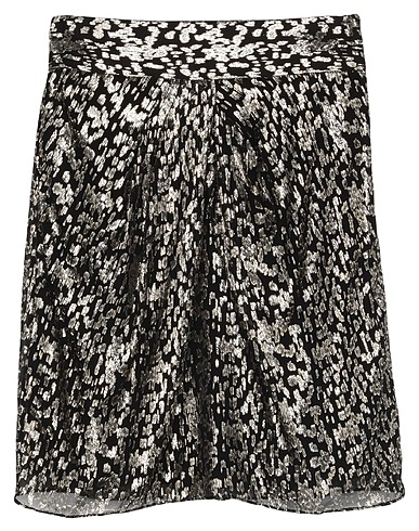 IRO Mini skirt Black 70% Silk, 30% Metallic fiber