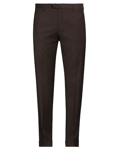 BRIGLIA 1949 Casual trouser Dark brown 100% Virgin Wool