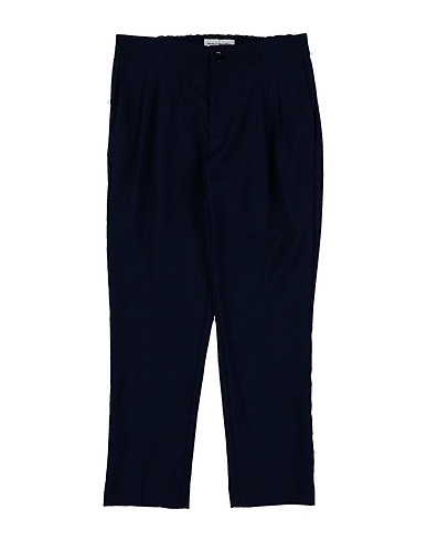 PAOLO PECORA Casual trouser Midnight blue 68% Polyester, 29% Viscose, 2% Polyamide, 1% Elastane