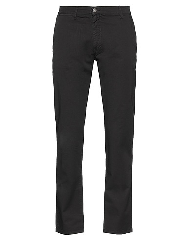 DANIELE ALESSANDRINI HOMME Casual trouser Black 98% Cotton, 2% Elastane