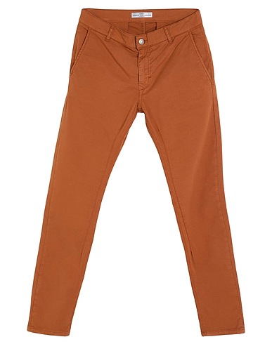 GREY DANIELE ALESSANDRINI Casual trouser Tan 98% Cotton, 2% Elastane