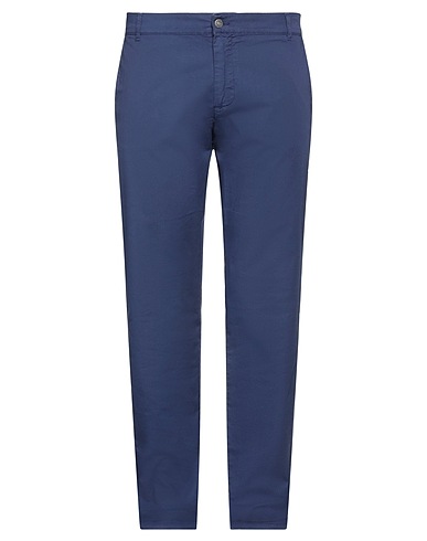 GREY DANIELE ALESSANDRINI Casual trouser Blue 98% Cotton, 2% Elastane
