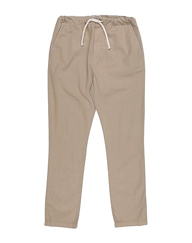 PAOLO PECORA Casual trouser Beige 63% Cotton, 35% Linen, 2% Elastane