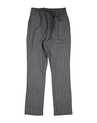PAOLO PECORA Casual pants Slate blue 76% Cotton, 24% Linen