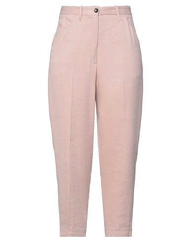 NINE IN THE MORNING Pantalone Rosa 57% Lino, 40% Viscosa, 3% Elastan