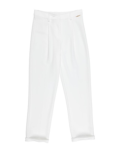 TWINSET Casual trouser White 95% Polyester, 5% Elastane