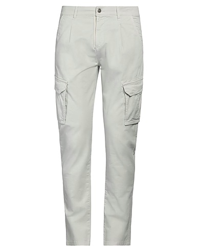 GREY DANIELE ALESSANDRINI Casual trouser Light grey 98% Cotton, 2% Elastane