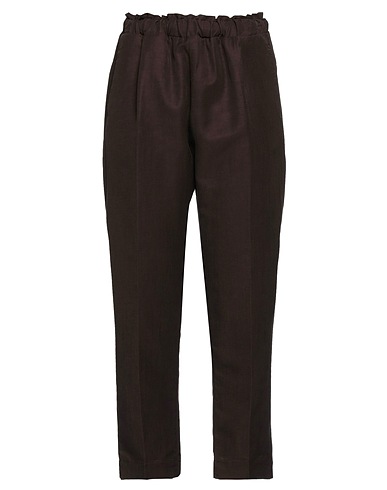 NINE IN THE MORNING Casual trouser Dark brown 38% Cupro, 32% Linen, 30% Cotton