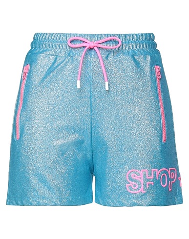 SHOPART Shorts & Bermuda Azure 84% Viscose, 8% Elastane, 5% Metallic fiber, 3% Polyamide