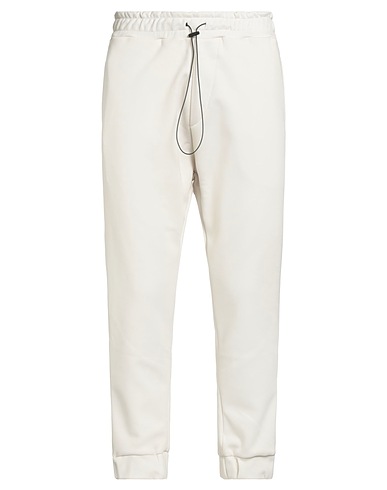 TAKESHY KUROSAWA Casual pants Ivory 80% Cotton, 10% Polyester, 10% Elastane