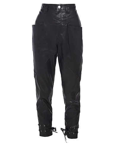 ISABEL MARANT Casual παντελόνι Μαύρο 100% Δέρμα αρνιού
