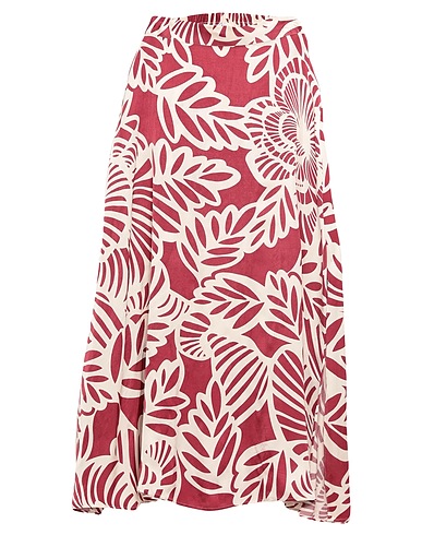 PAULIE Gonna midi Bordeaux 54% Viscosa, 46% Rayon