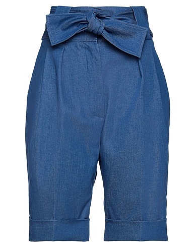 SARA BATTAGLIA Denim shorts Blue 70% Cotton, 26% Polyester, 4% Elastane