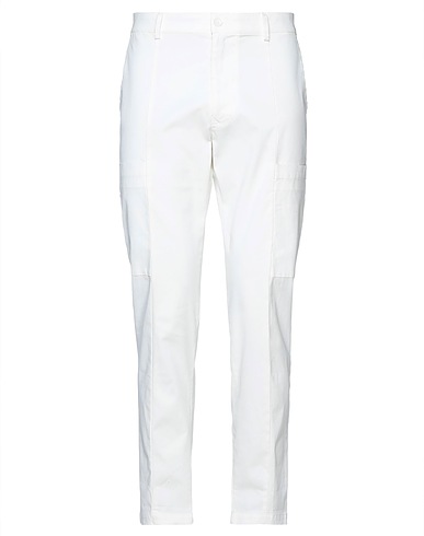 EN AVANCE Casual pants White 97% Cotton, 3% Elastane