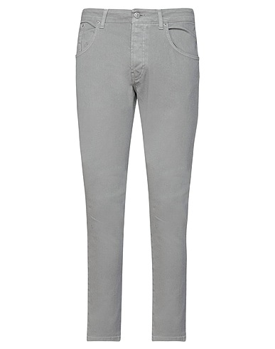 TAKESHY KUROSAWA 5-pocket Grey 97% Cotton, 3% Elastane