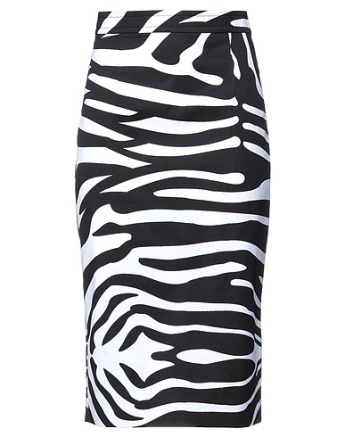 DSQUARED2 Midi skirt Black 97% Cotton, 3% Elastane