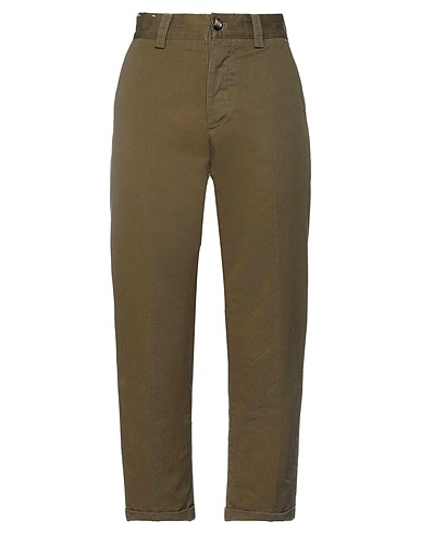 PT Torino Casual trouser Military green 76% Cotton, 24% Linen
