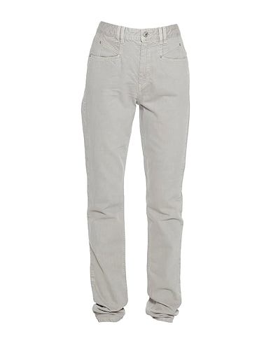 ISABEL MARANT Denim trousers Light grey 100% Cotton