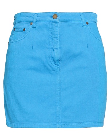 ALBERTA FERRETTI Denim skirt Azure 100% Cotton