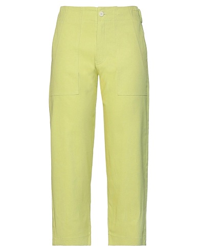 LABORATORIO Casual pants Lime green 100% Cotton