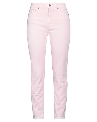 AVANTGAR DENIM by EUROPEAN CULTURE Casual trouser Pink 93% Cotton, 5% Polyester, 2% Rubber