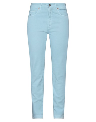 AVANTGAR DENIM by EUROPEAN CULTURE Casual pants Sky blue 93% Cotton, 5% Polyester, 2% Rubber