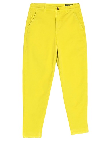 AVANTGAR DENIM by EUROPEAN CULTURE Casual pants Lime green 93% Cotton, 5% Polyester, 2% Rubber