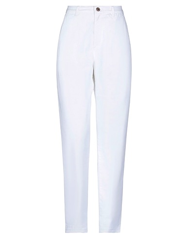 AVANTGAR DENIM by EUROPEAN CULTURE Casual trouser White 93% Cotton, 5% Polyester, 2% Rubber