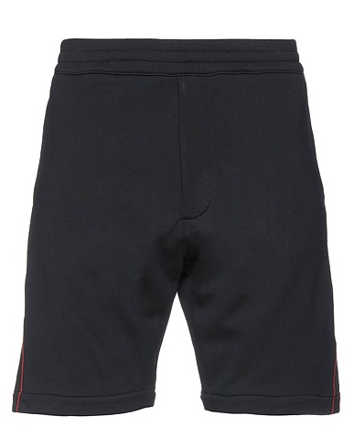 MCQUEEN Shorts & Bermuda Black 100% Cotton, Polyester