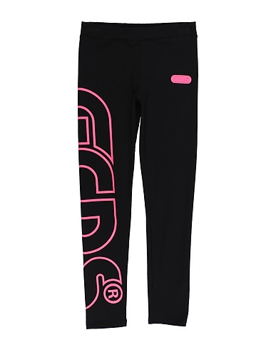 GCDS MINI Gym leggings Black 90% Cotton, 10% Lycra®